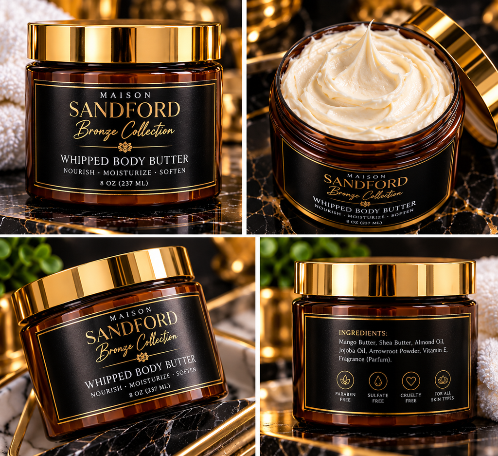 Maison Sandford Luxury Whipped Body Butter – 8 oz

Maison Sandford Luxury Sugar Body Scrub – 8 oz